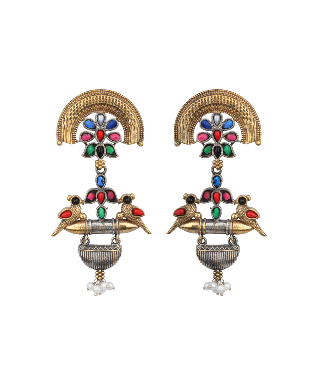 Bird Motif Drop Earrings | Stylika