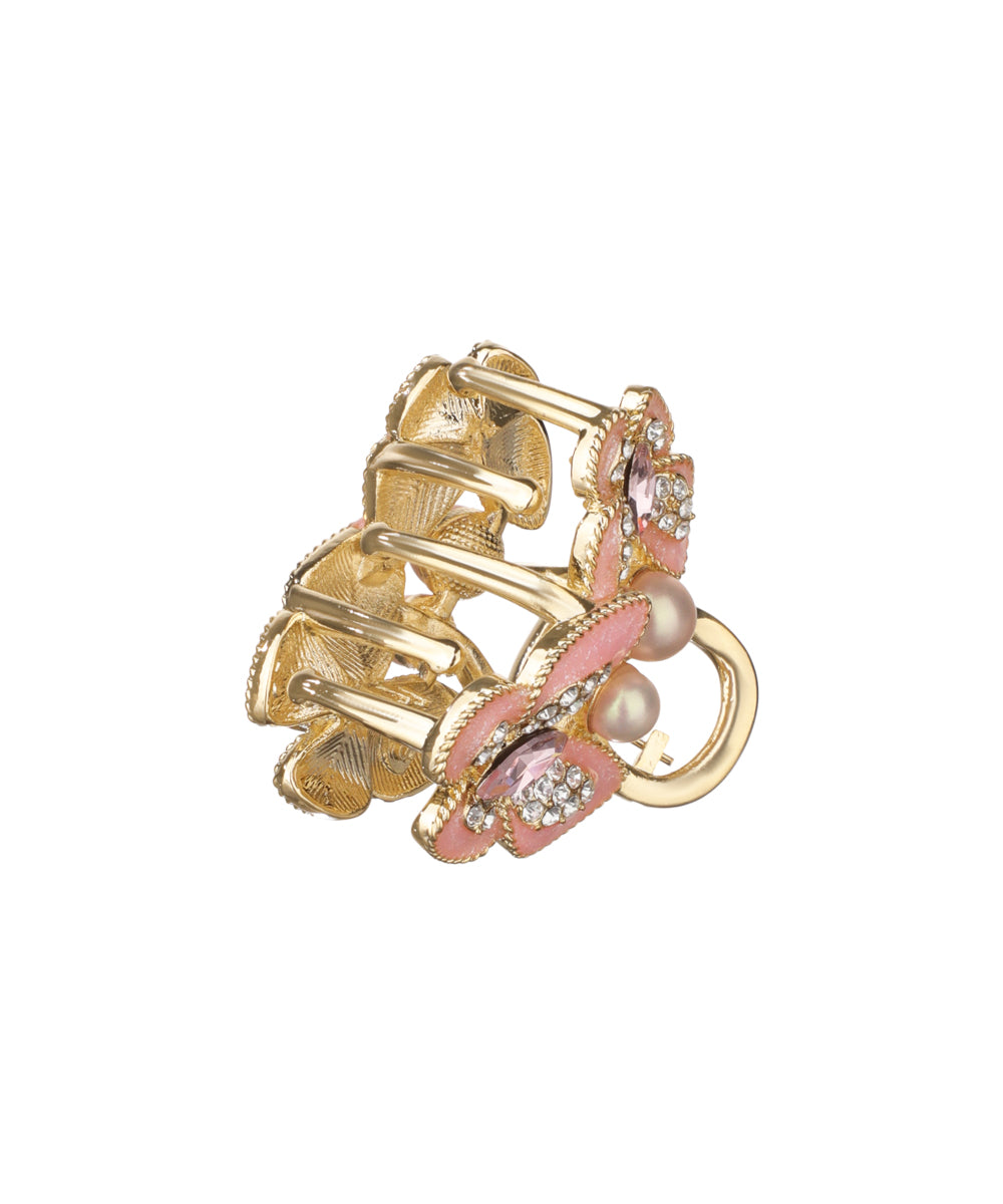 Ornate Floral Embellished Hair Claw Clip Design | Stylika