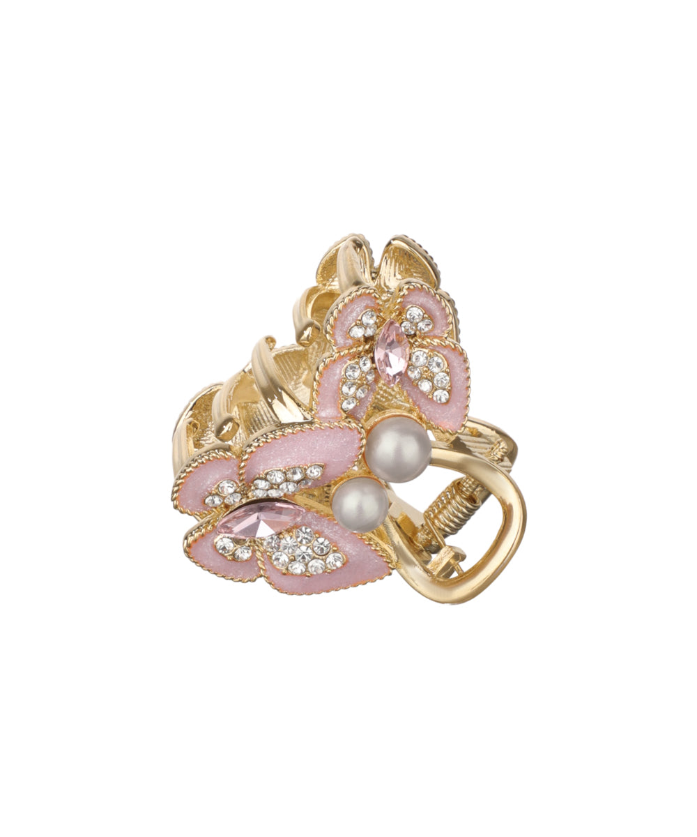 Ornate Floral Embellished Hair Claw Clip Design | Stylika