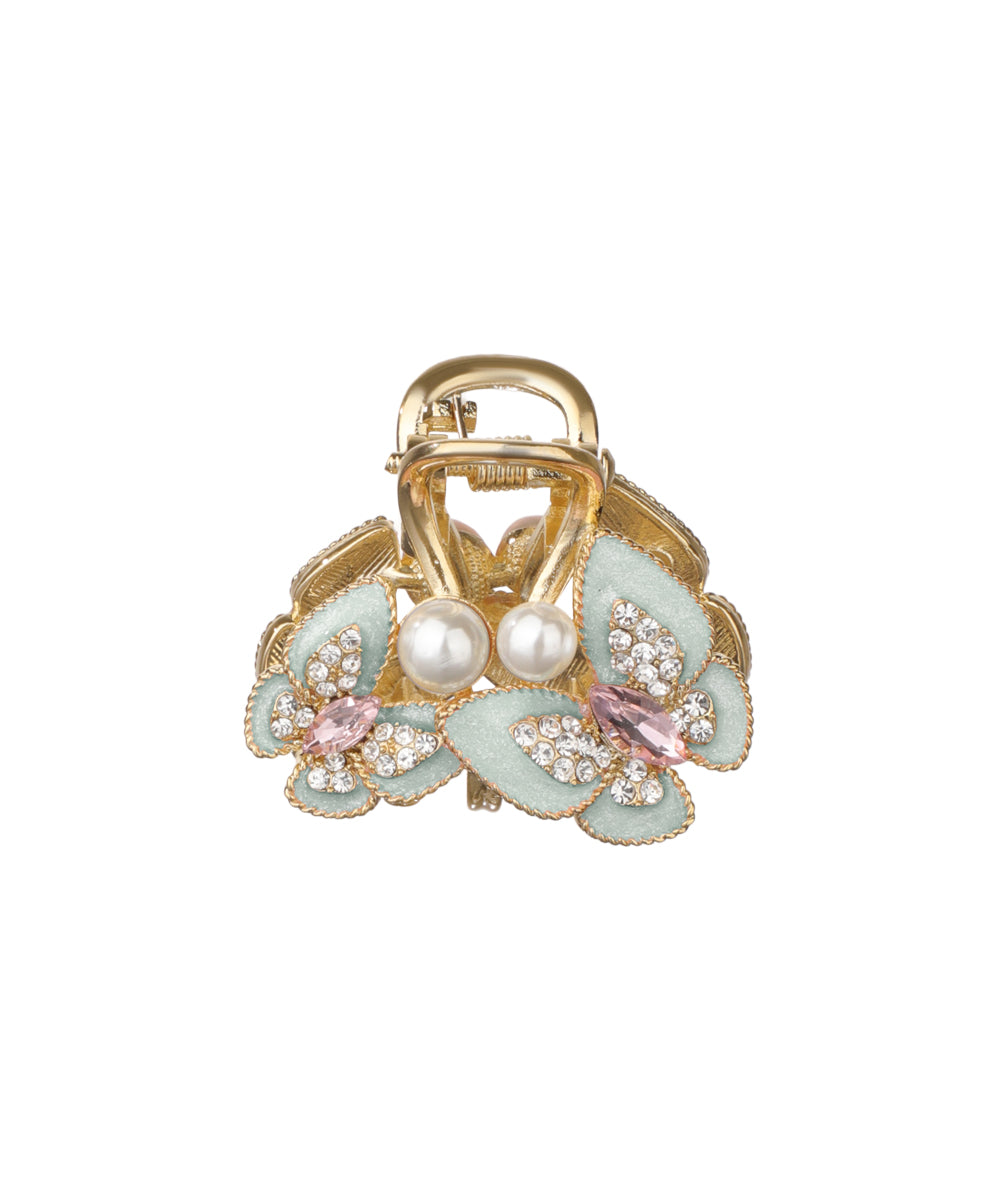 Ornate Floral Embellished Hair Claw Clip Design | Stylika