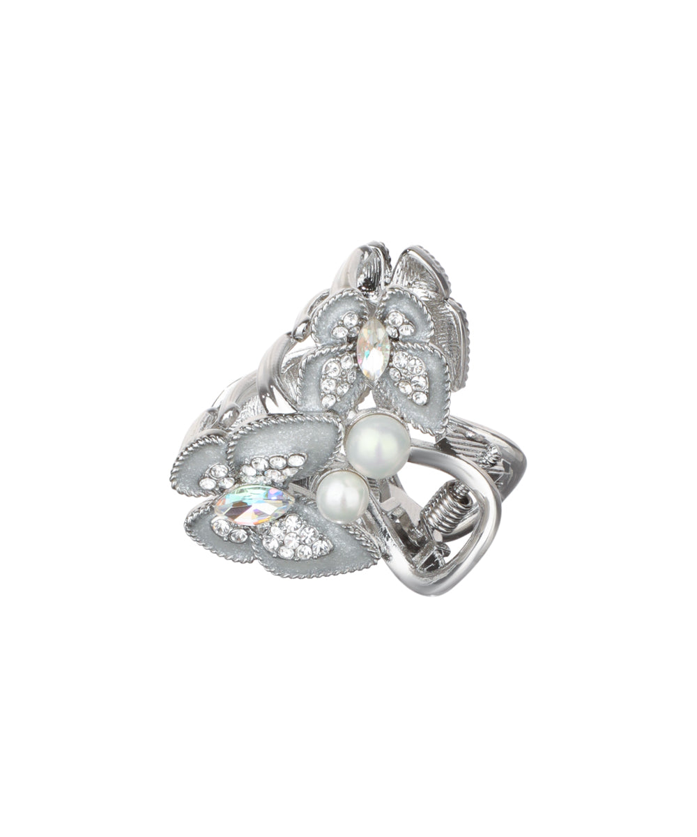Ornate Floral Embellished Hair Claw Clip Design | Stylika