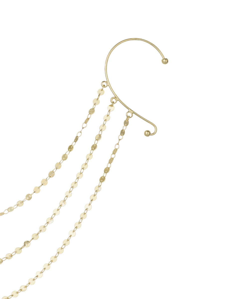Minimalistic Ear Cuff Hair Chain | STYLIKA