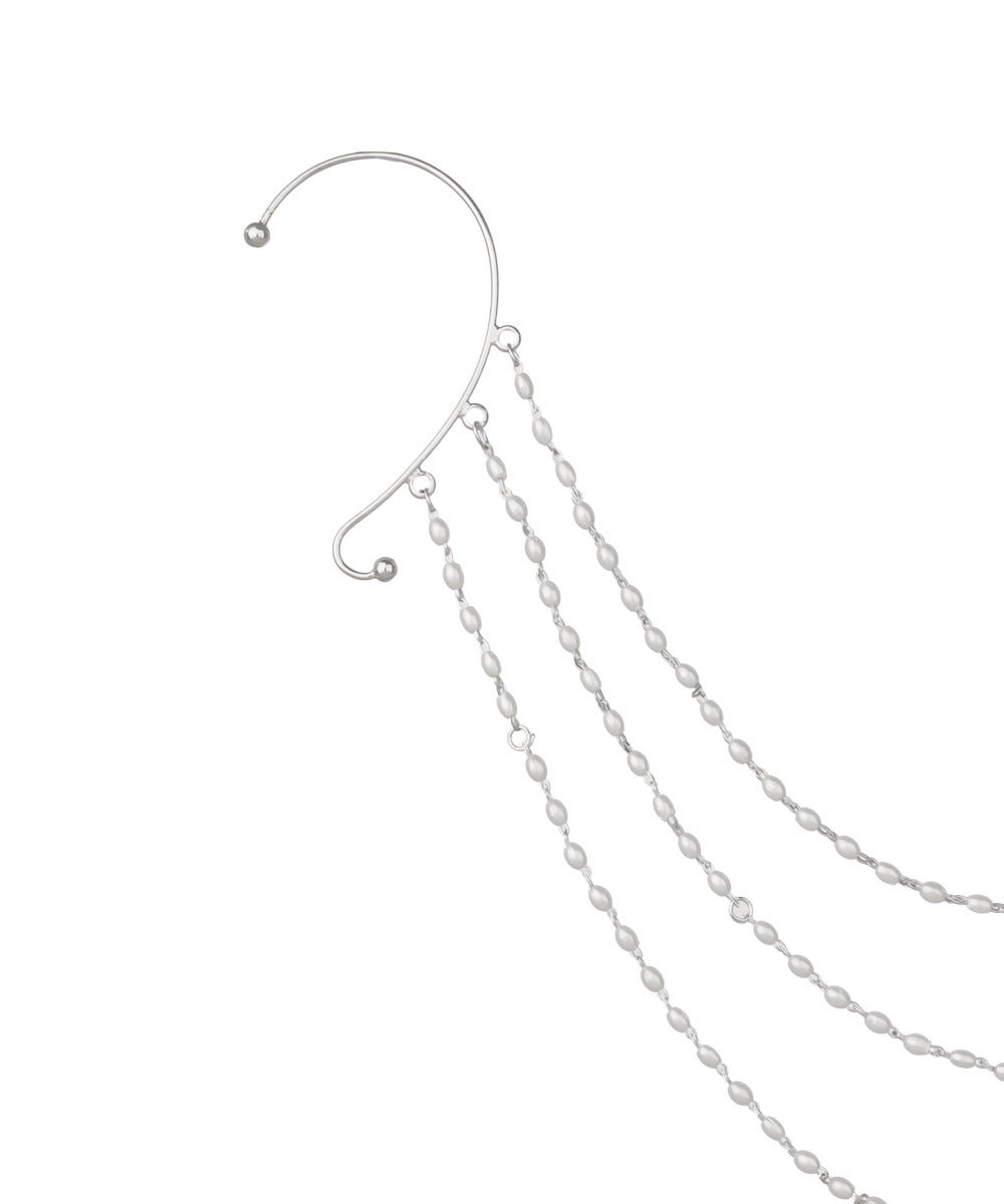Delicate Strands Ear Cuff Hair Chain | STYLIKA