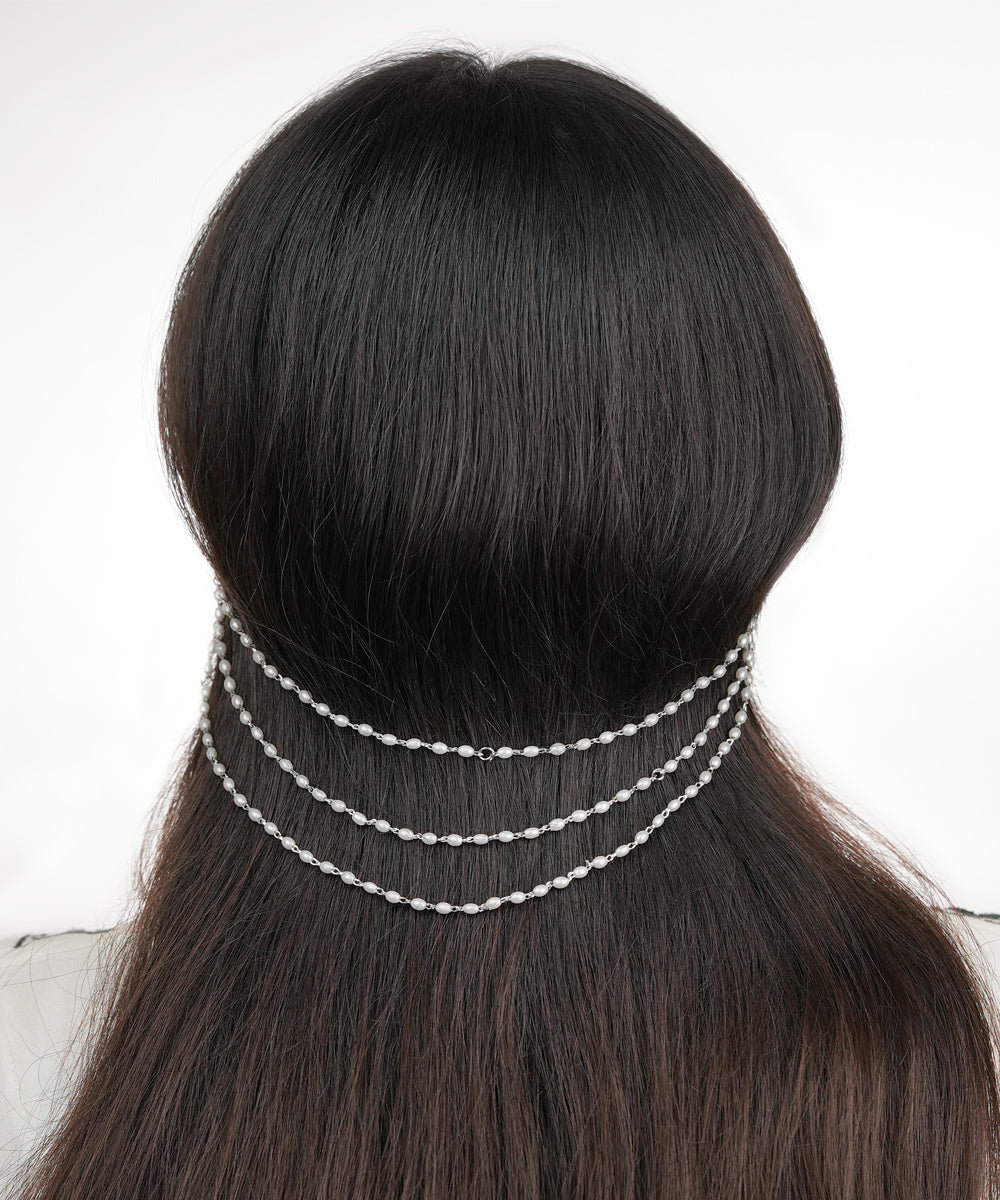 Delicate Strands Ear Cuff Hair Chain | STYLIKA