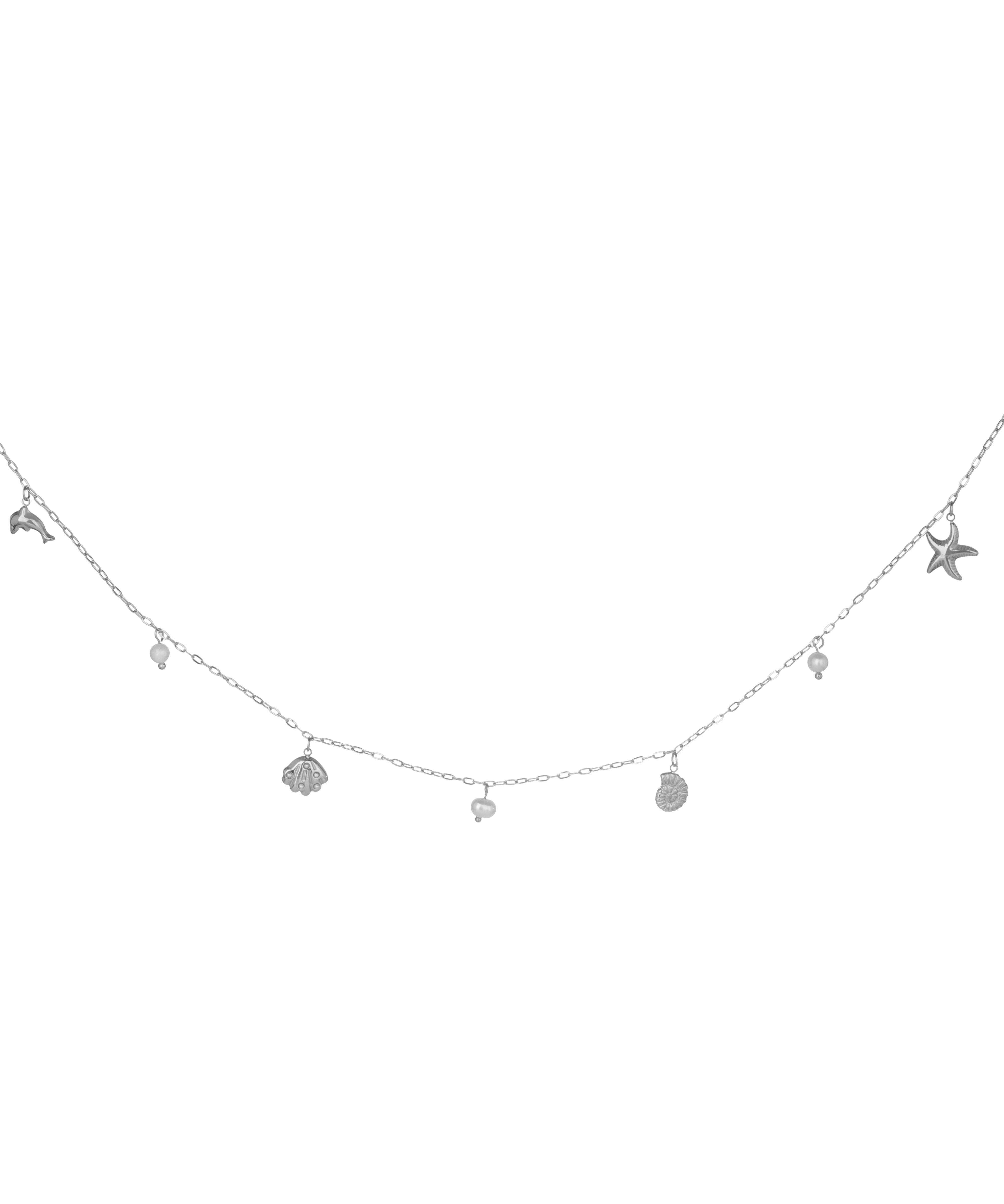 Dolphin Shell Star Charm Dainty Waist Chain | Stylika