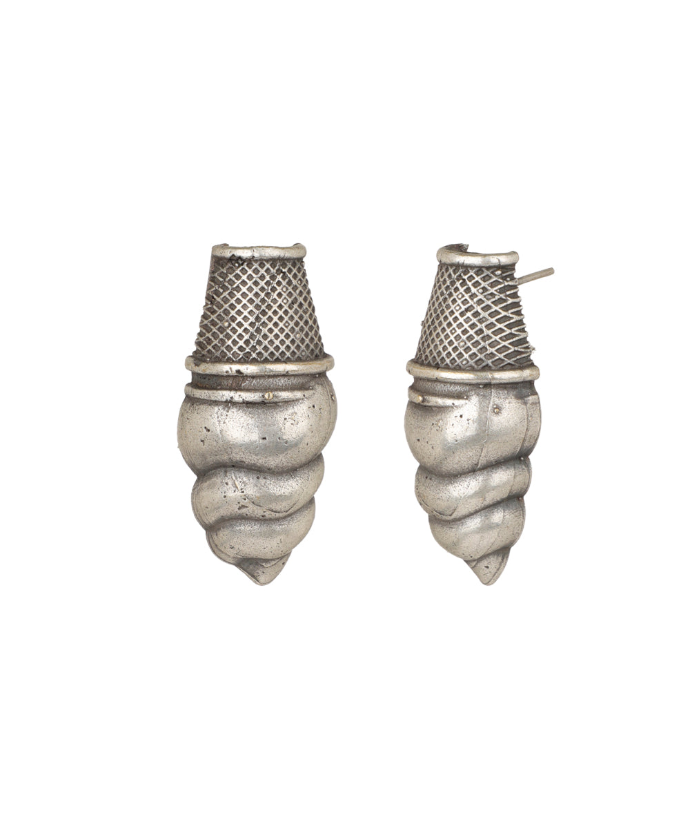 Textured Ice Cream Stud Ox Earrings | Stylika