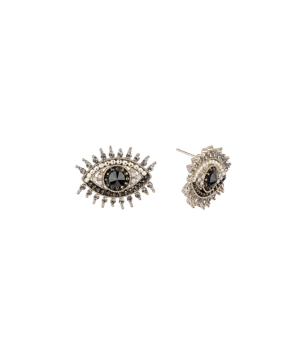 Confident Evil Eye Statement Stud Earrings | Stylika