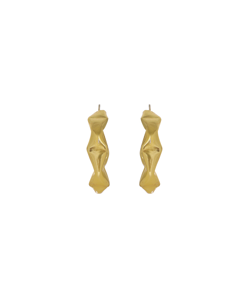 Textured Geometric Hoop Earrings | Stylika
