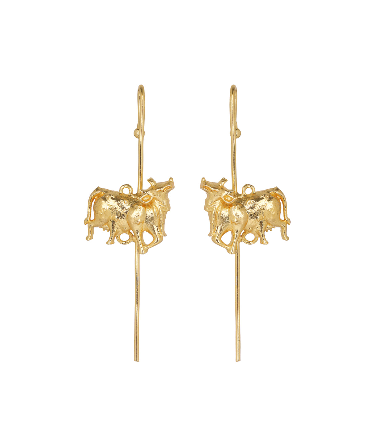 Sacred Cow Threader Earrings | Stylika