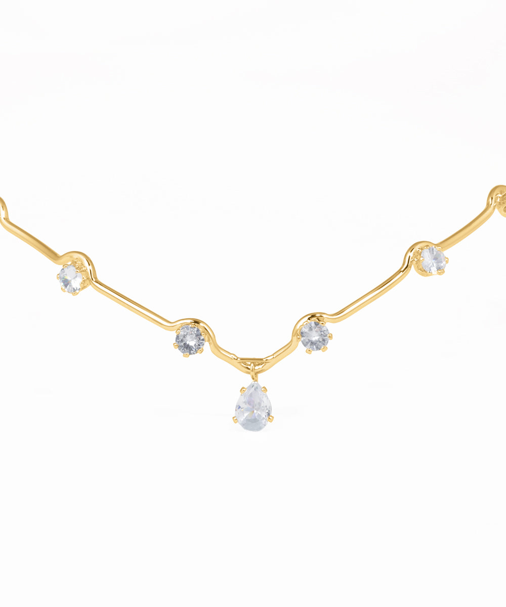 Glam Wavy Tiara Headpiece with Shimmering Accents | Stylika