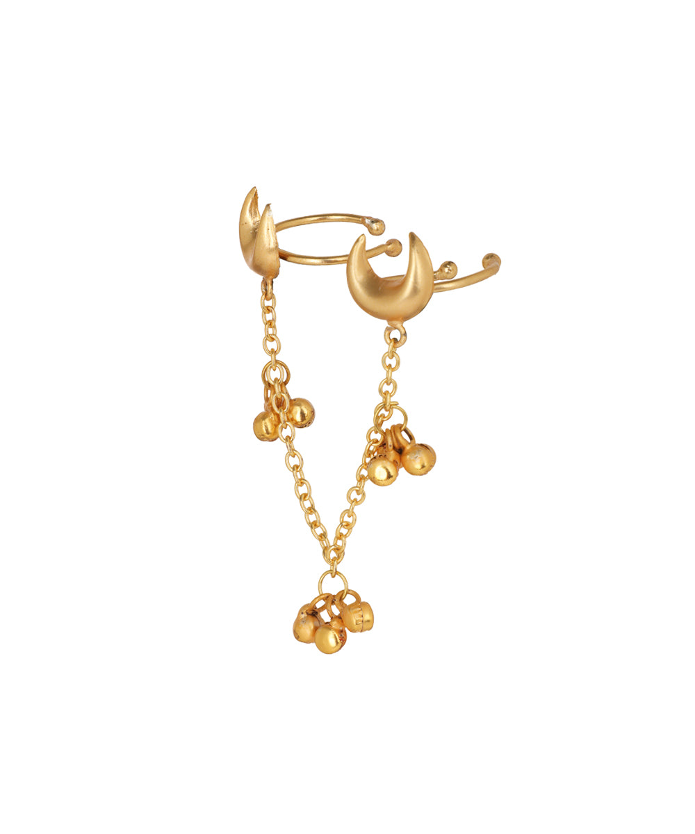 Crescent Ghungroo Chain Double Ring | Stylika