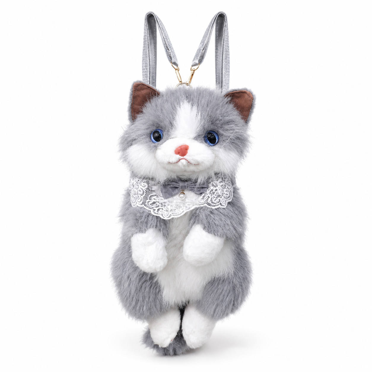 MISTY Plush Cat Backpack (Grey) | Stylika