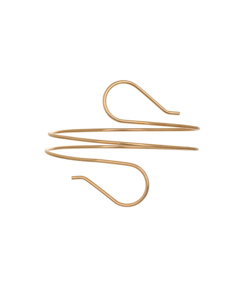 Gold-tone arm cuff with a minimalist spiral and open design