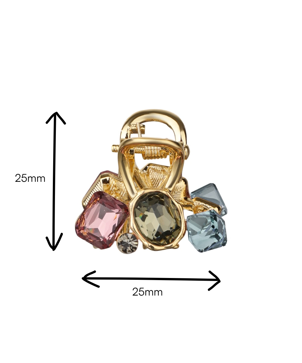 Bold Multi-Cut Stone Embellished Claw Clip | Stylika