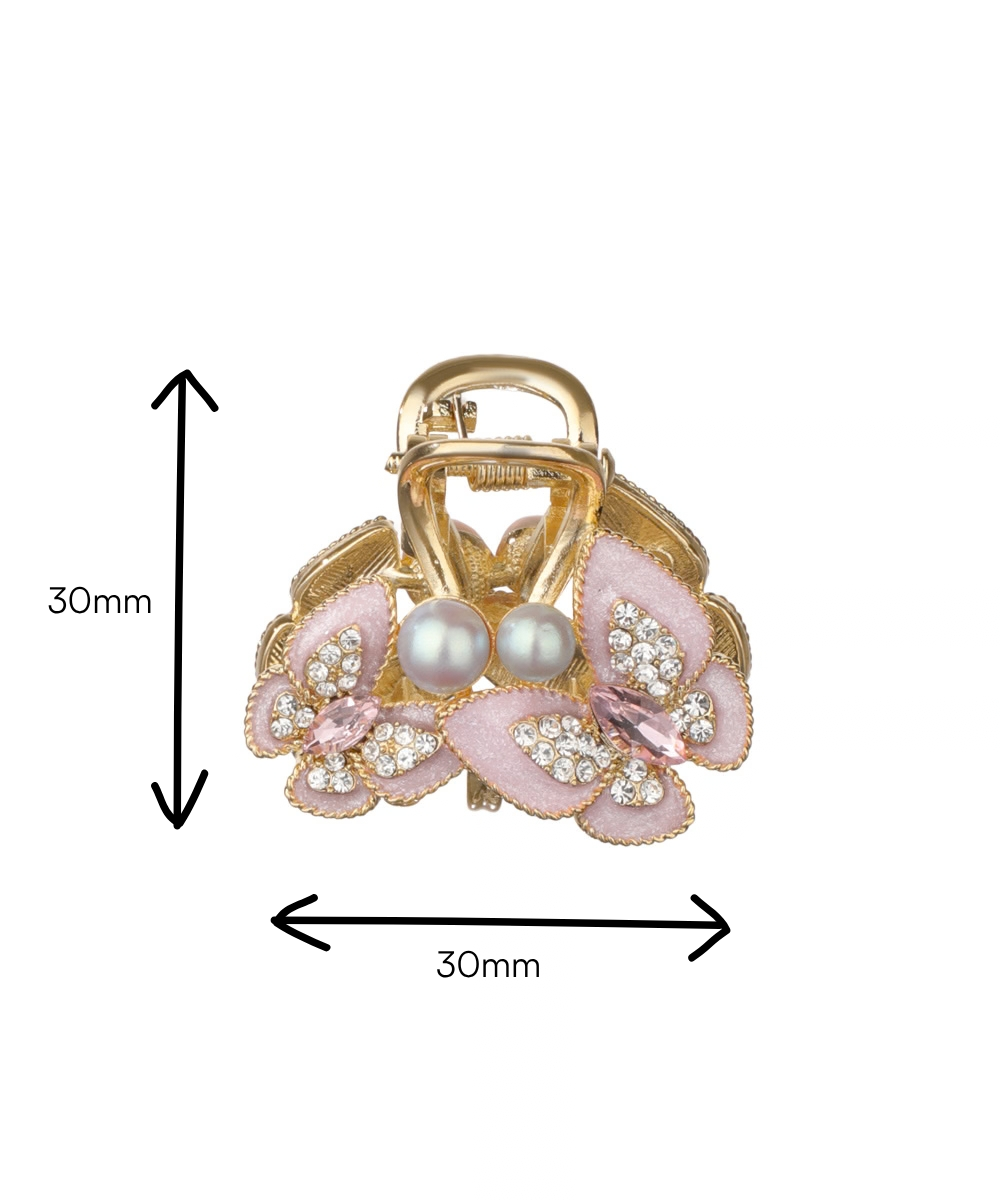 Ornate Floral Embellished Hair Claw Clip Design | Stylika