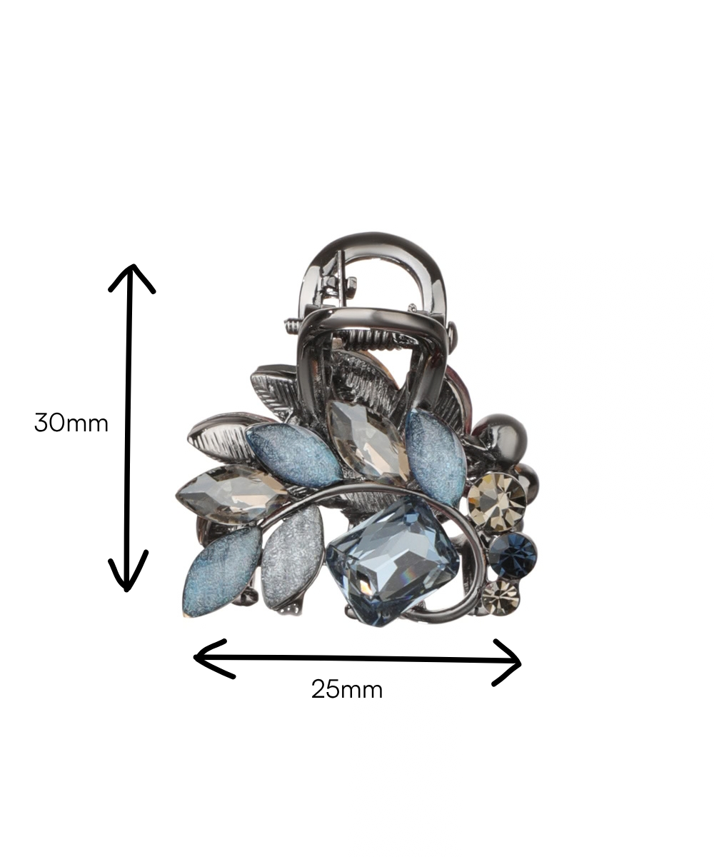 Sculpted Floral Stone Claw Clip | Stylika