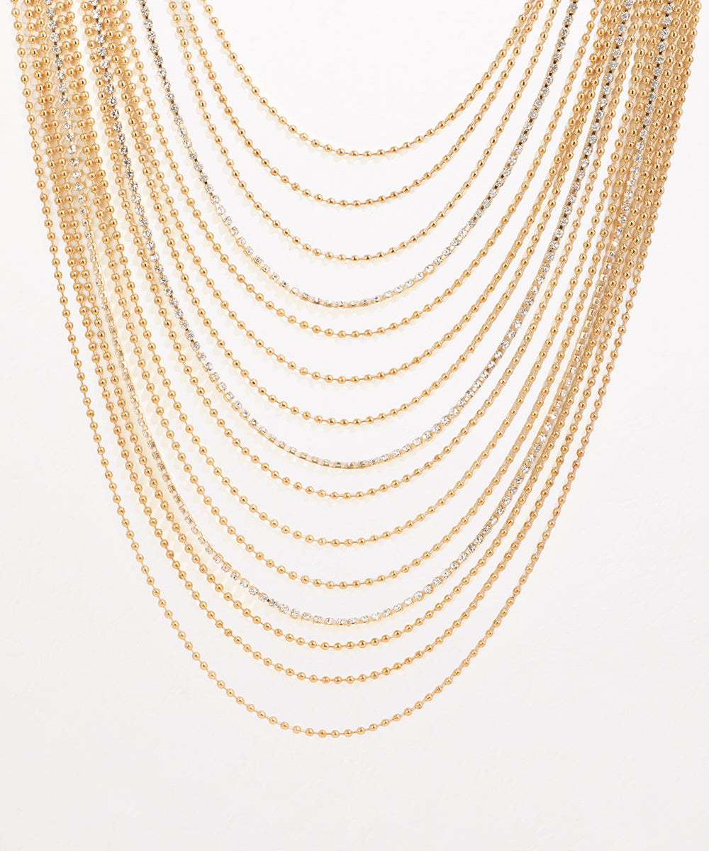 Cascading Chain Statement Necklace | Stylika