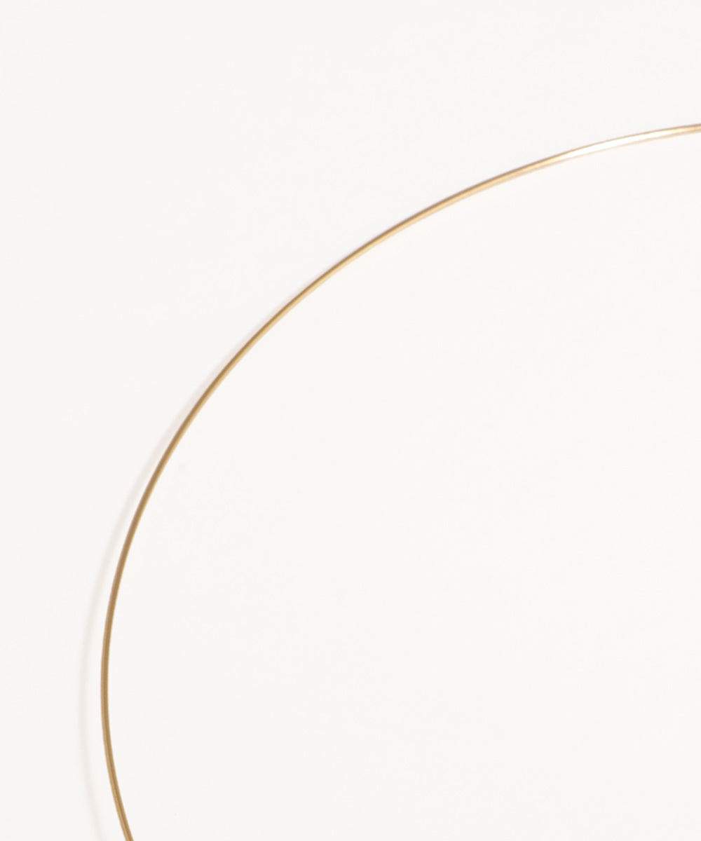 Gold circular object on a white background
