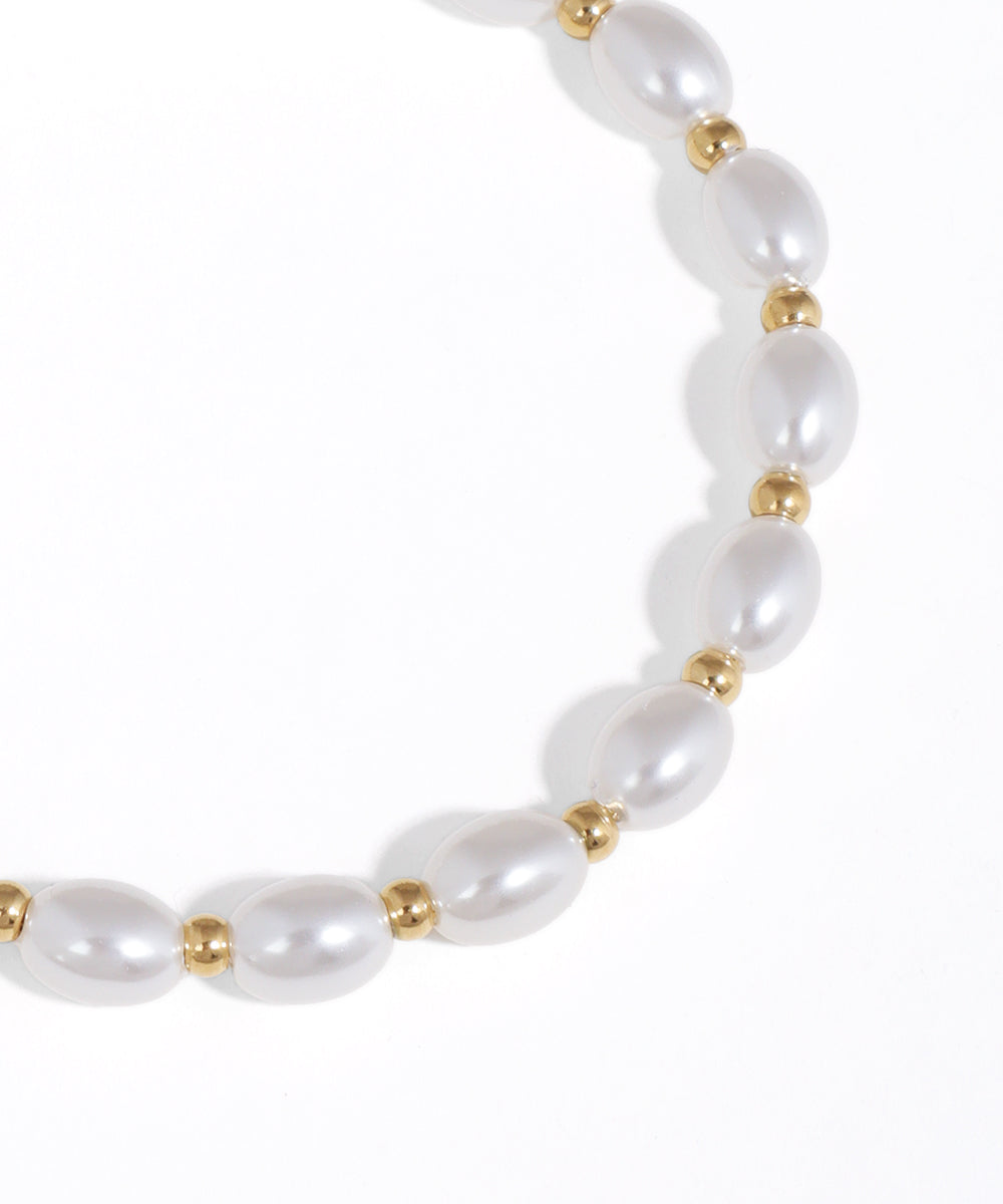 Minimalist Oval Bead Adjustable Chain Bracelet | Stylika