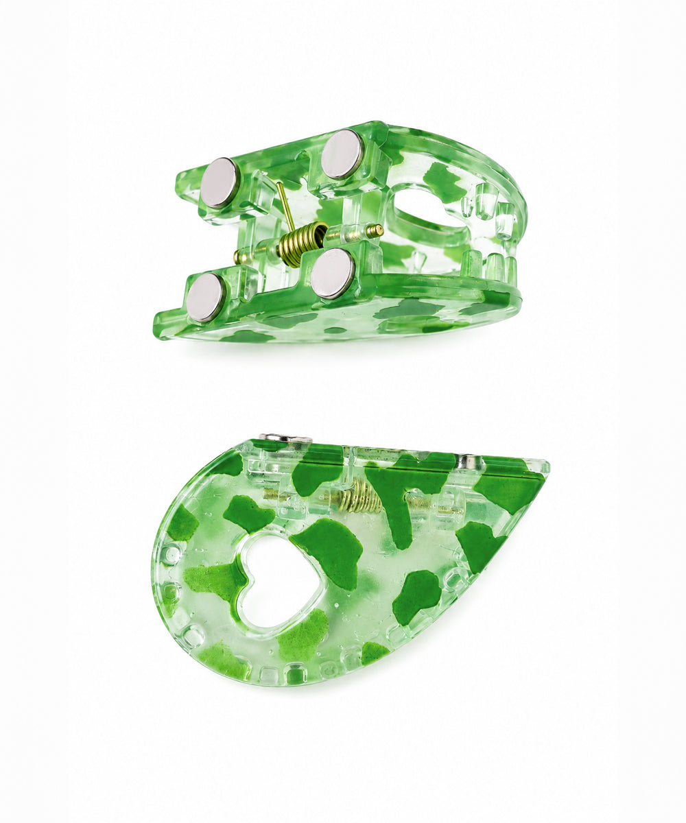 Matcha Heart Magnetic Hair Clip | Stylika