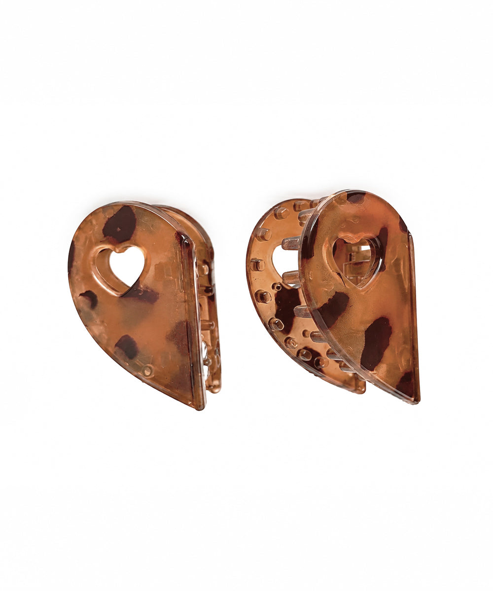 Rust Heart Magnetic Hair Clip | Stylika