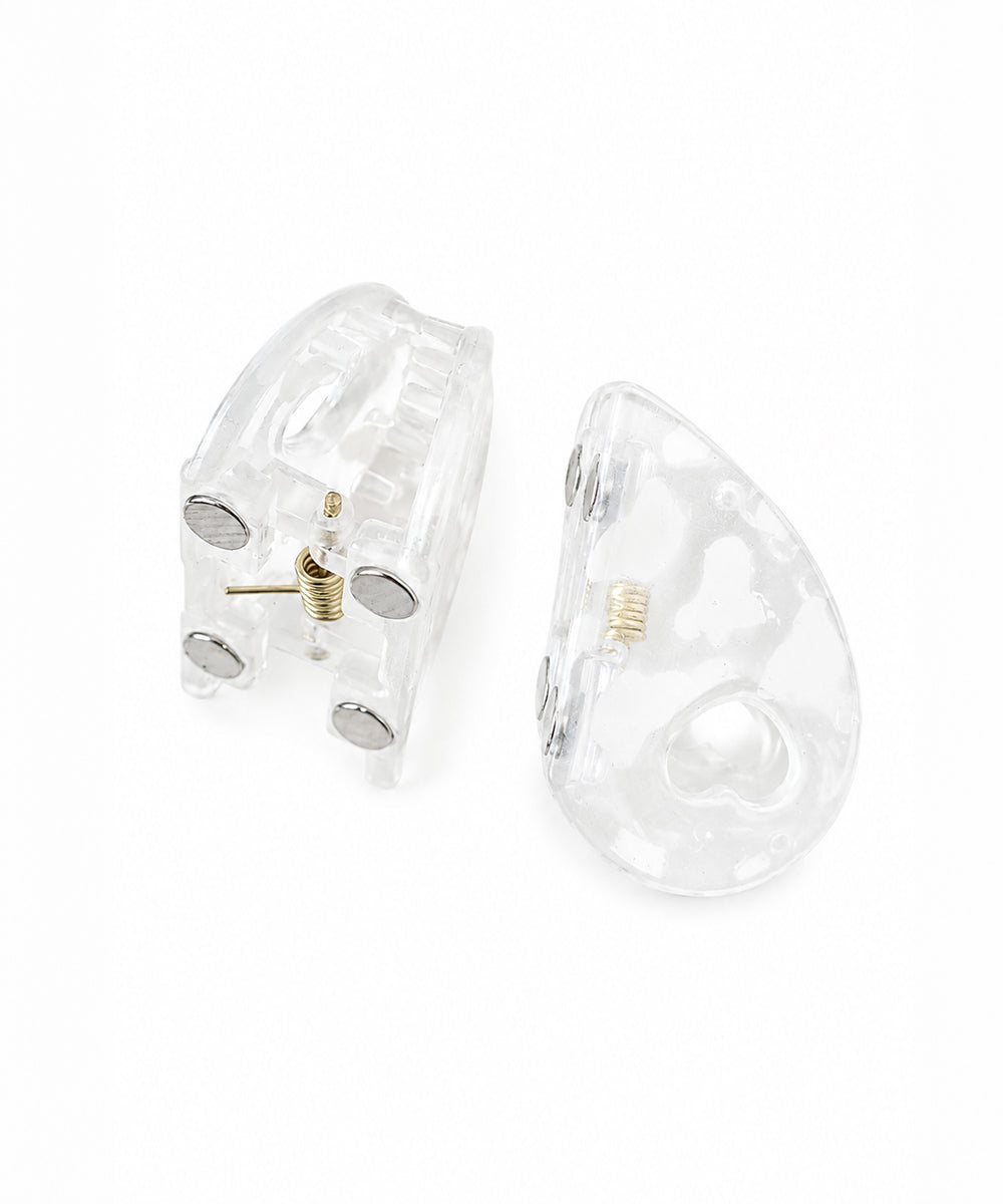 White Heart Magnetic Hair Clip | Stylika