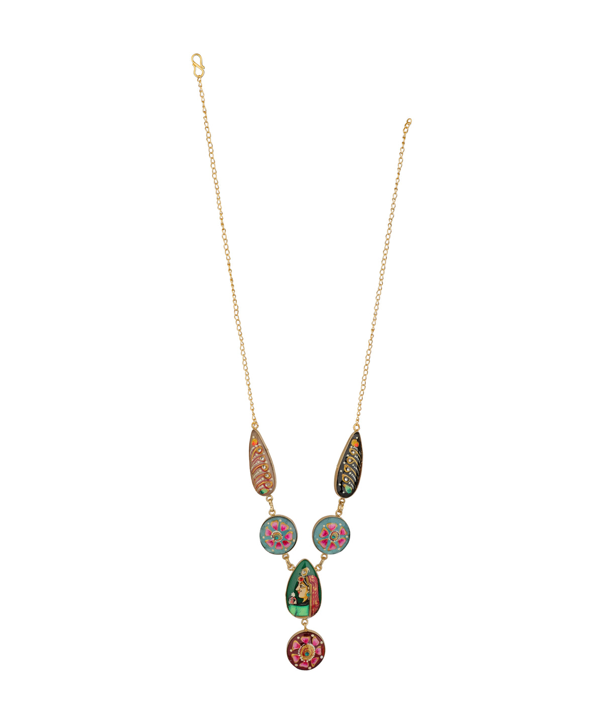 Rajasthani Lady Floral Pichwai Necklace Set | Stylika
