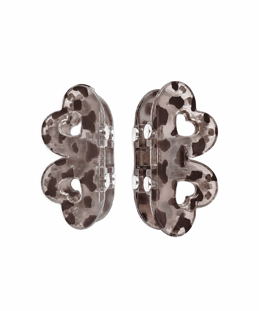 Smoky Taupe Flower Magnetic Hair Clip | Stylika