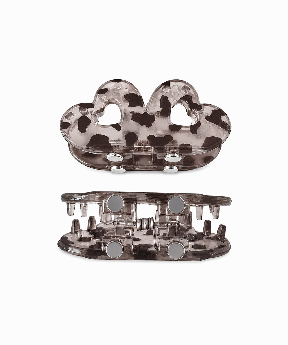 Smoky Taupe Flower Magnetic Hair Clip | Stylika