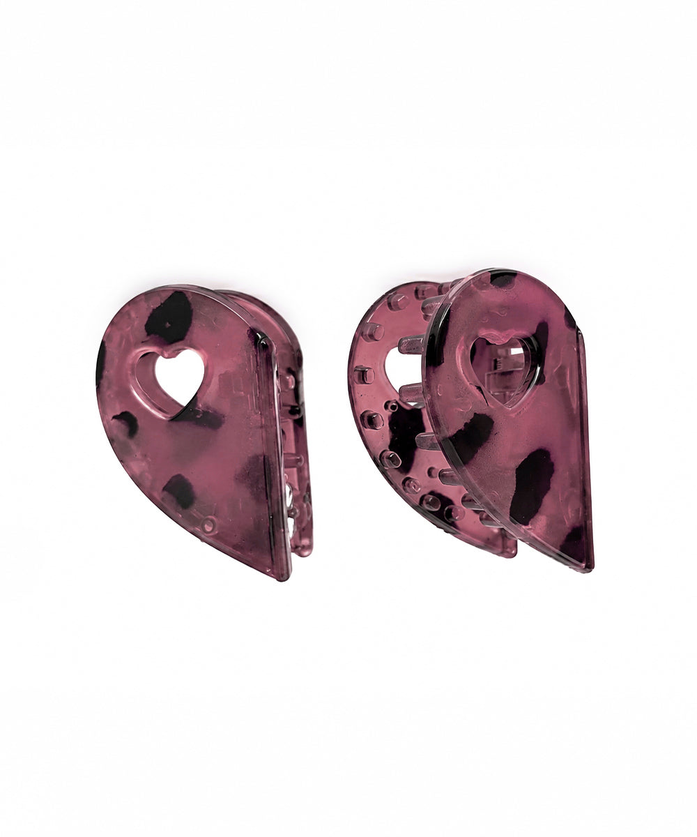 Mulberry mist Heart Magnetic Hair Clip | Stylika