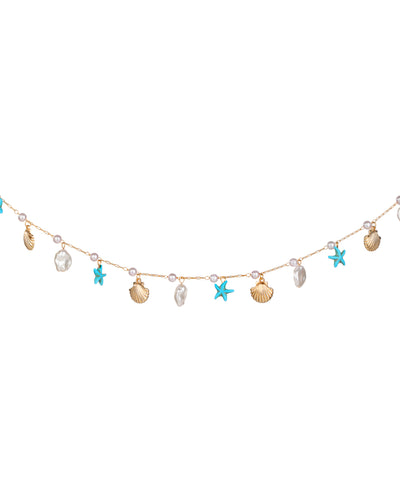 Beaded Charm Shell and Starfish Waist Chain | Stylika