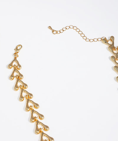Contemporary Polished Puffed Link Chain Necklace | Stylika