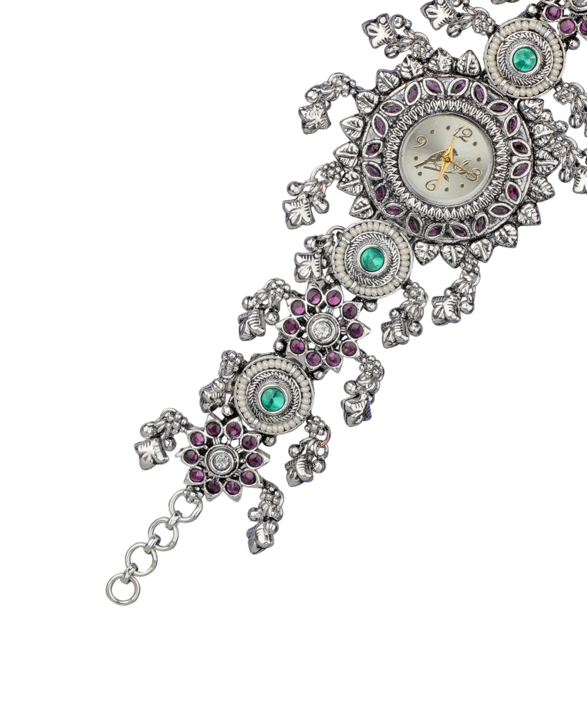 Heritage bracelet watch for layering with ethnic jewellery
