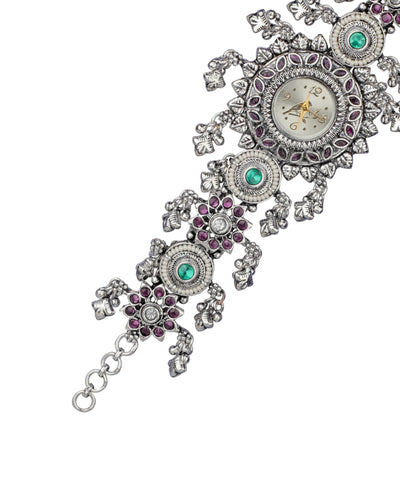 Heritage bracelet watch for layering with ethnic jewellery