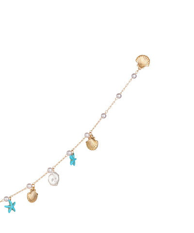 Beaded Charm Shell and Starfish Waist Chain | Stylika