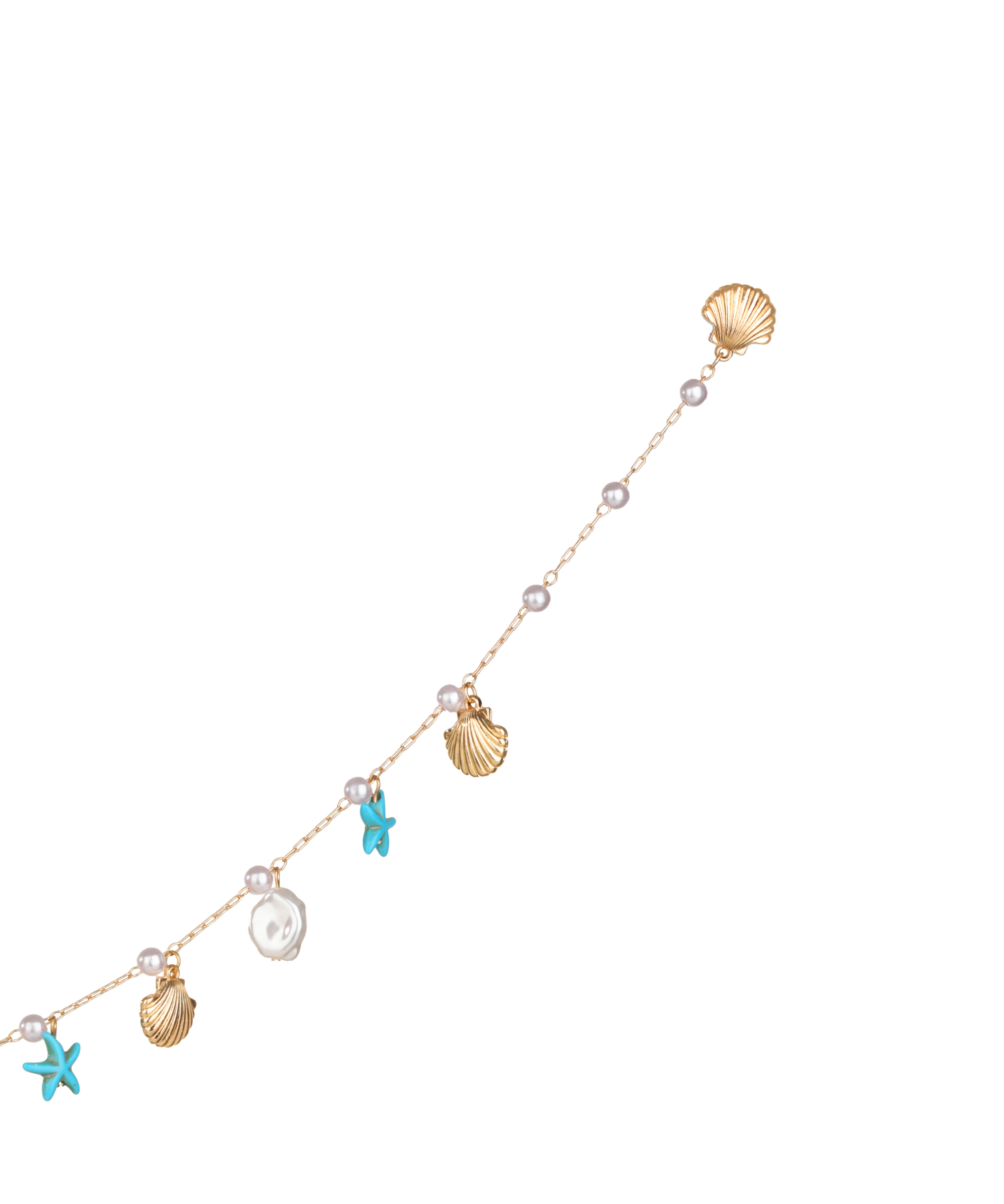 Beaded Charm Shell and Starfish Waist Chain | Stylika