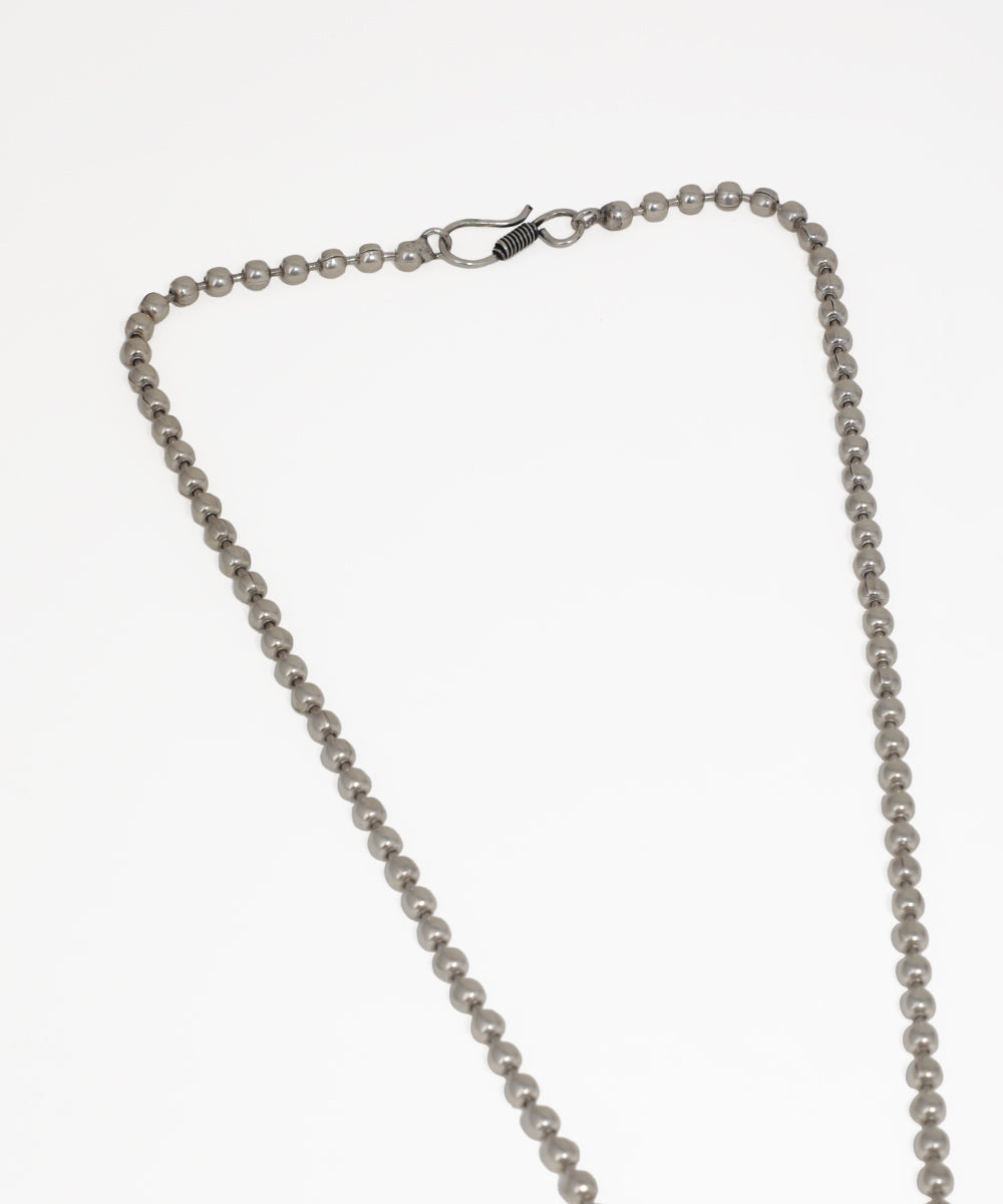 Oxidised elephant and peacock motif necklace set with pearl detailing and matching earrings