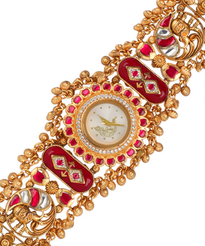 Morni Regal Heritage Bracelet Watch (Ruby)| Stylika