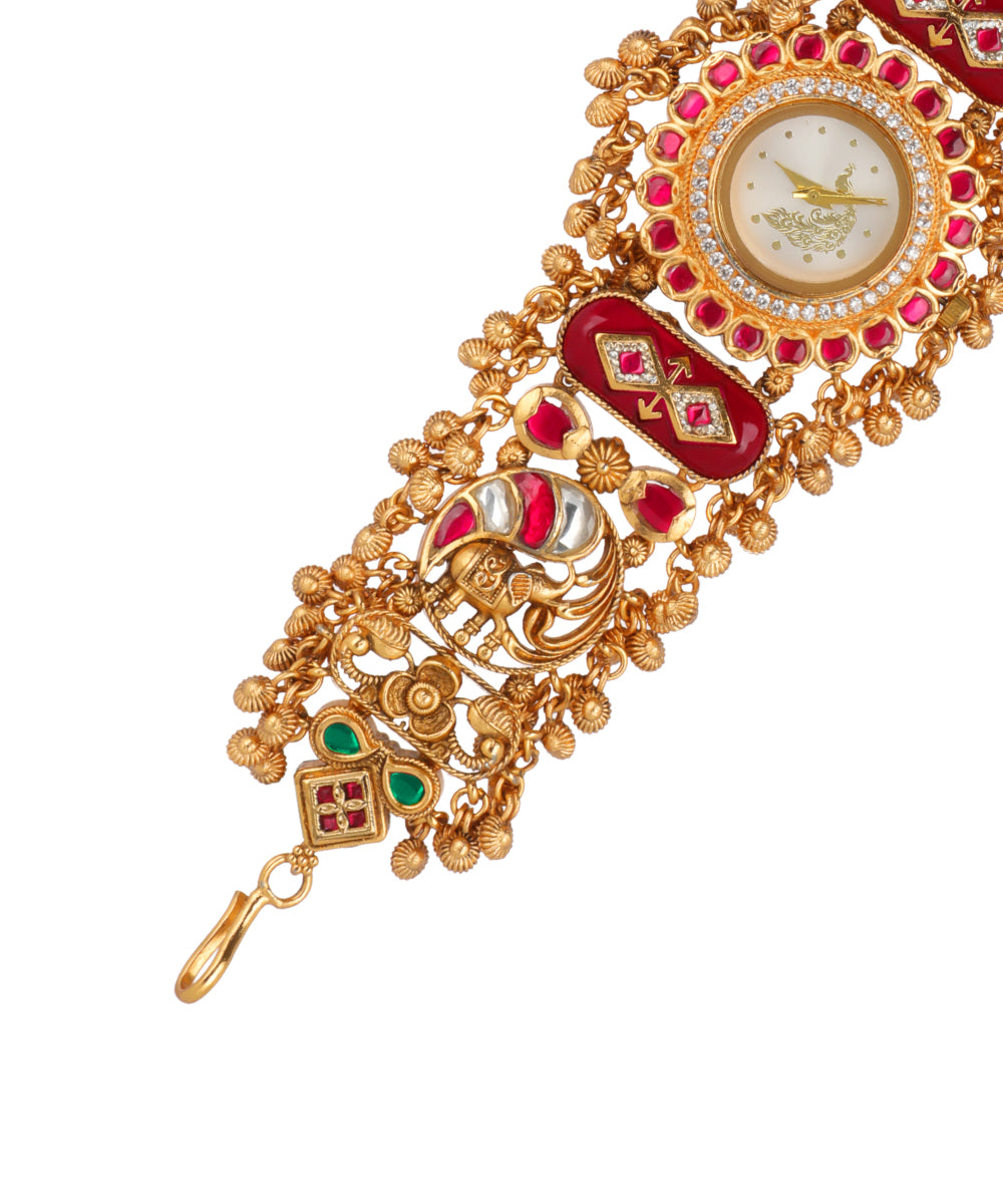 Morni Regal Heritage Bracelet Watch (Ruby)| Stylika