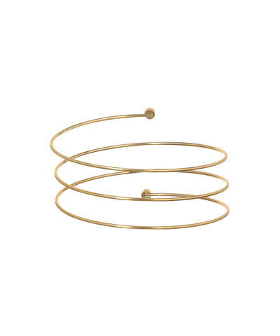 Modern Spiral Arm Cuff with Subtle Stone Accents | Stylika
