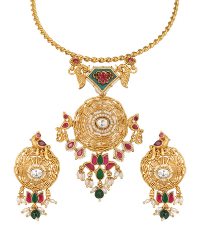 Twin Mayura Chakra Necklace | Stylika
