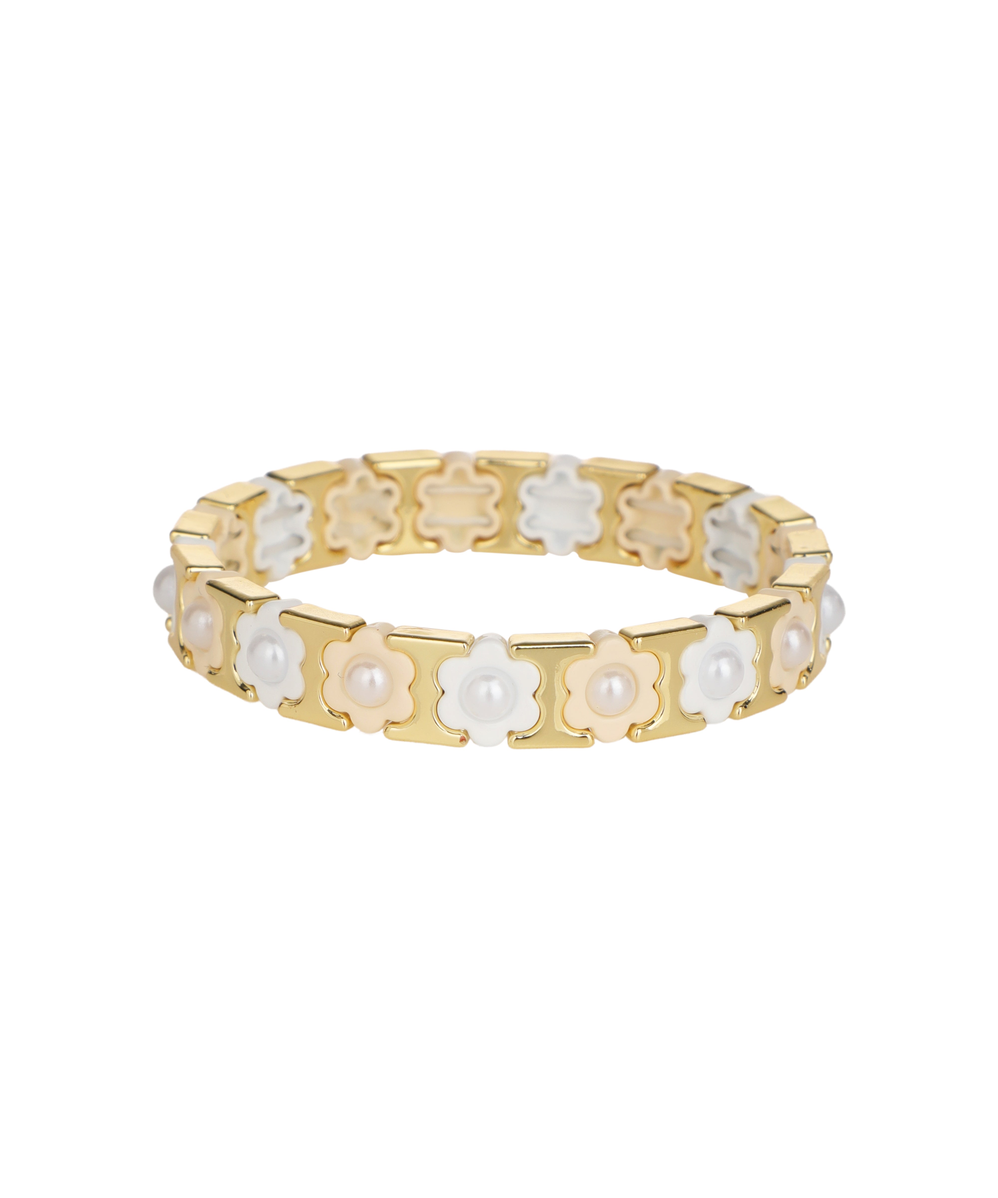 Pressed Petals In Block: Café Au Lait Bracelet | Stylika
