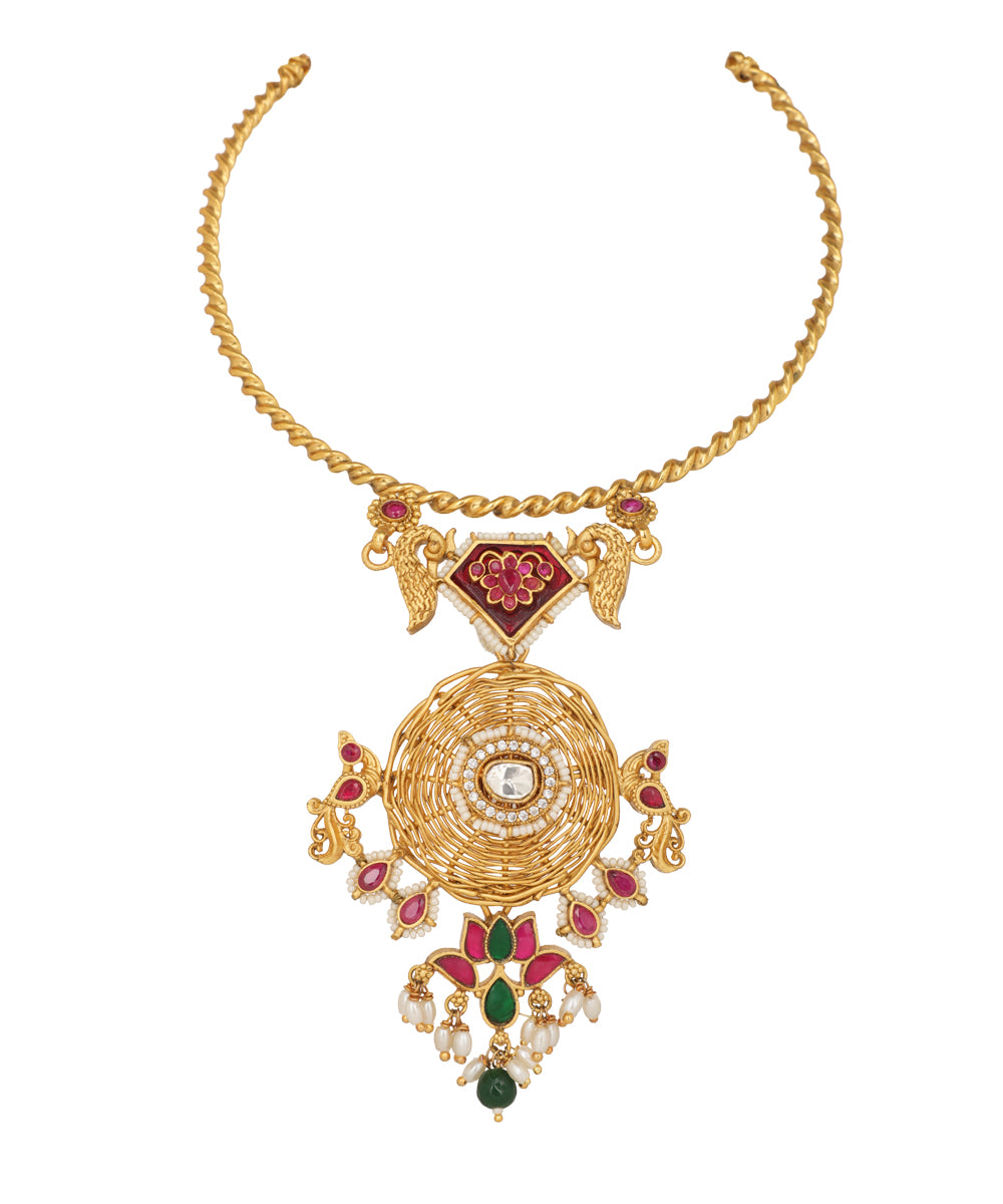 Twin Mayura Chakra Necklace | Stylika