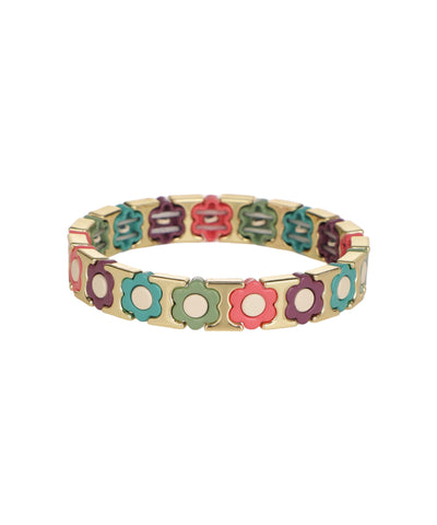 Pressed Petals In Block: Pastel Picnic Bracelet | Stylika