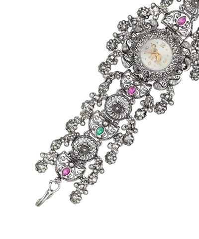Bracelet watch featuring decorative stone accents