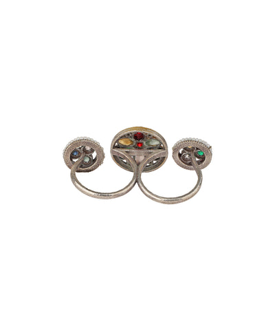 Floral Medallion Trio Ring | Stylika