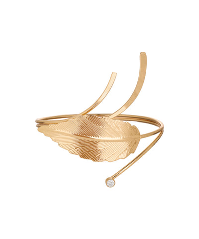 Single Leaf Wrap Arm Cuff | Stylika