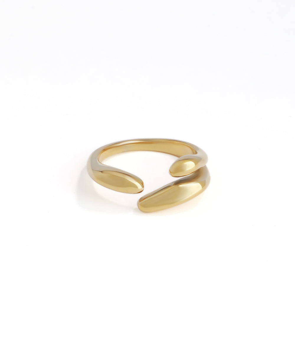 Sleek Fluid Contour Open Ring for Everyday Style | Stylika