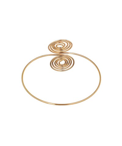 Artistic Double Spiral Statement Upper Arm Cuff | Stylika