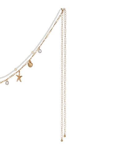 Beach Vibes Seashell Starfish Layered Waist Chain | Stylika